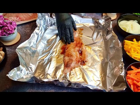 Filé de peixe no papel alumínio | Receitas rápidas e fáceis | Comida e Receitas