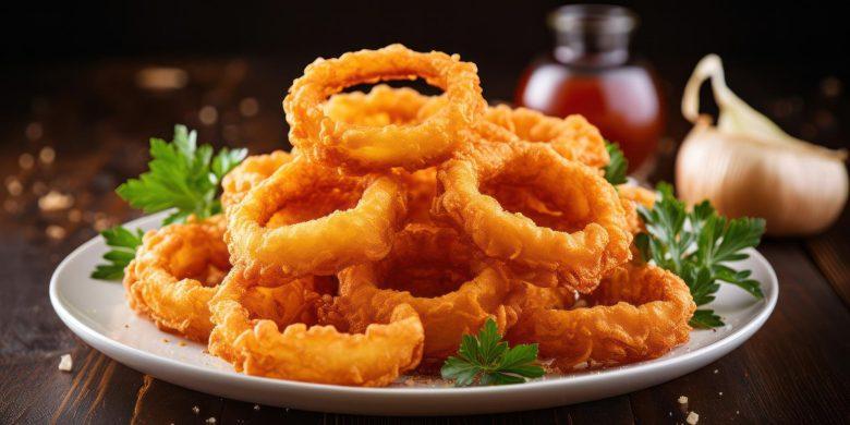 Rodelas de cebolas empanadas