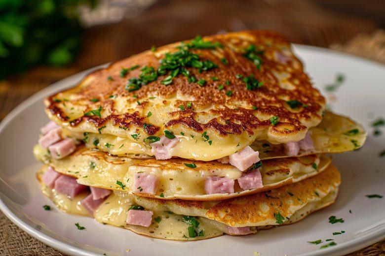 Omelete suflê com presunto