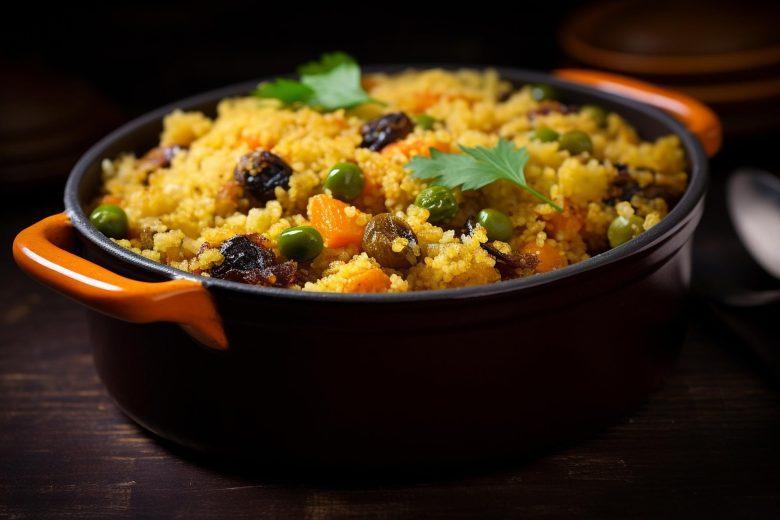 Arroz com champanhe e passas