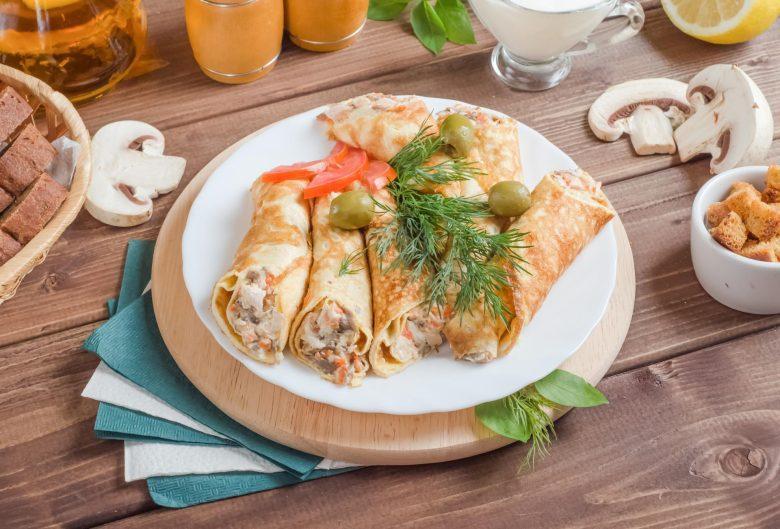 Panqueca de cogumelos