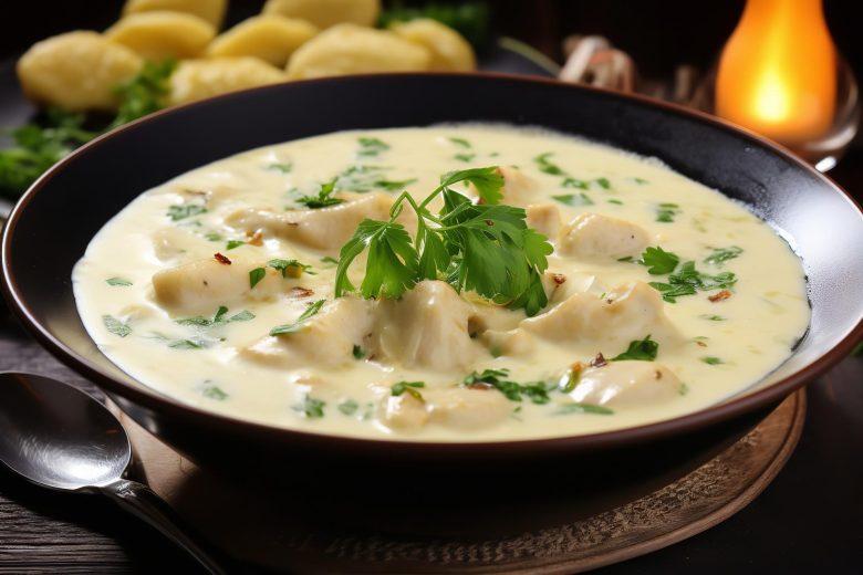 Sopa de frango e queijo
