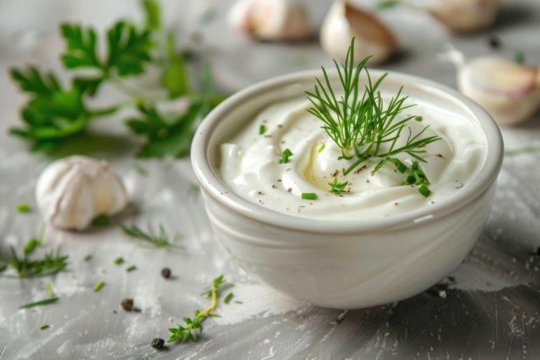 Molho de maionese com alho para hambúrguer
