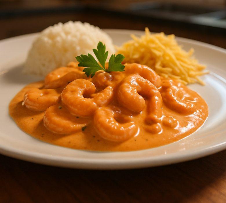 Strogonoff de camarão