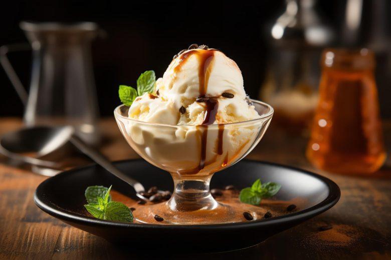 Sorvete de banana com creme de leite