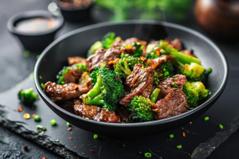 Carne com brócolis e shoyu