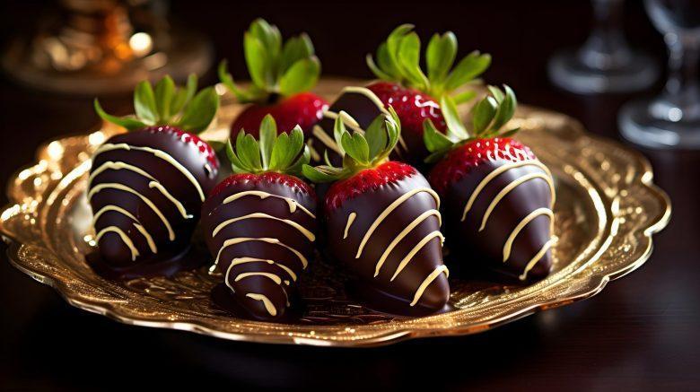 Morangos com chocolate