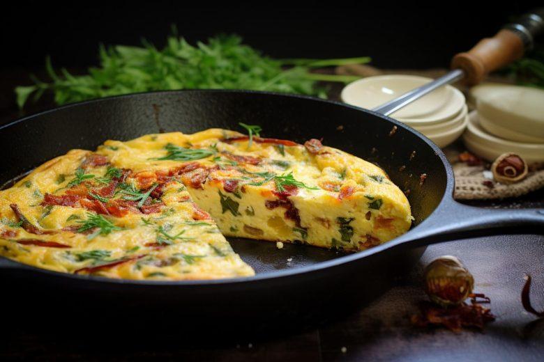 Fritada de batata com bacon e parmesão