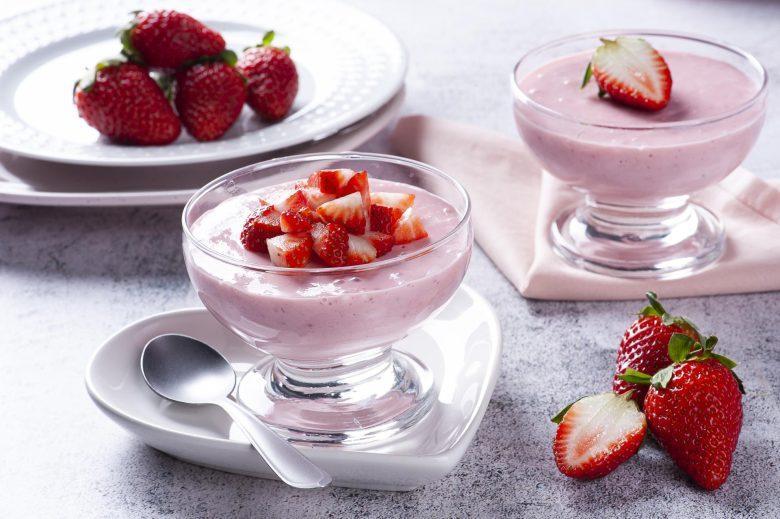 Mousse light de morango