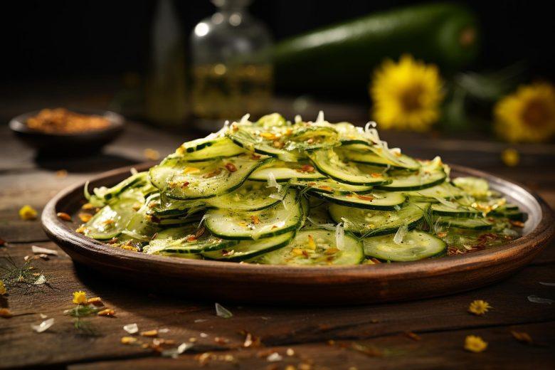 Salada de pepino agridoce