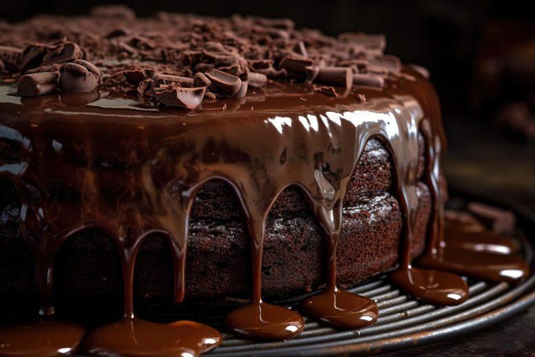 Bolo cetim de chocolate