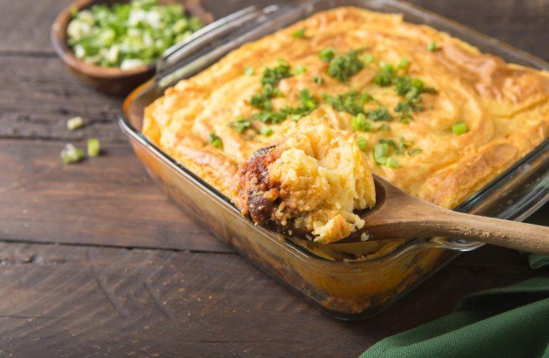 Escondidinho de carne com cará