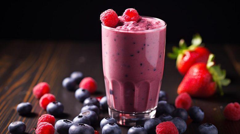 Smoothie de frutas vermelhas (sem álcool)