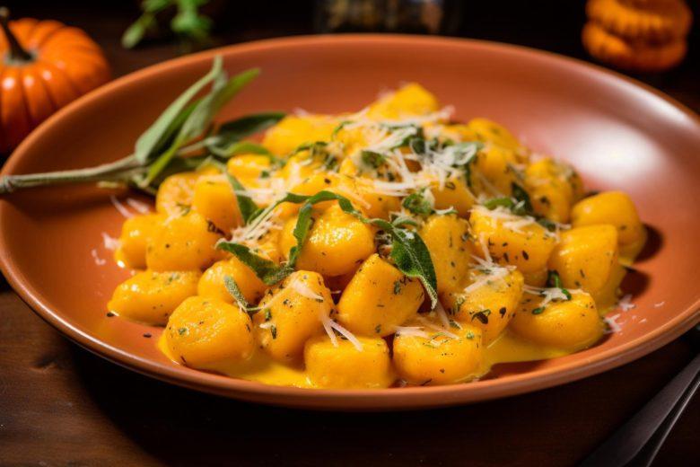 Nhoque de abóbora com gorgonzola