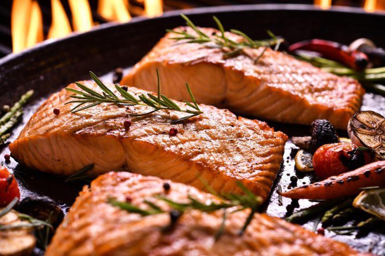 Escalope de salmão grelhado