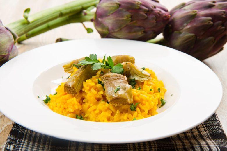 Risoto de alcachofras
