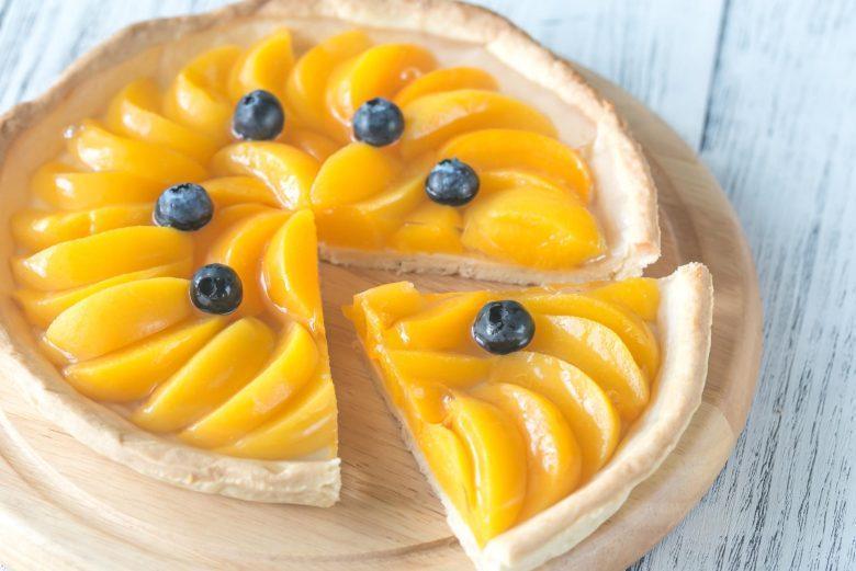 Torta com pêssego