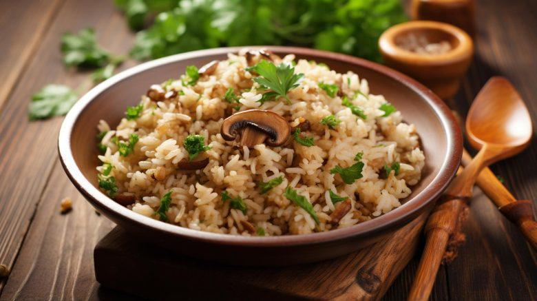 Arroz de cogumelos