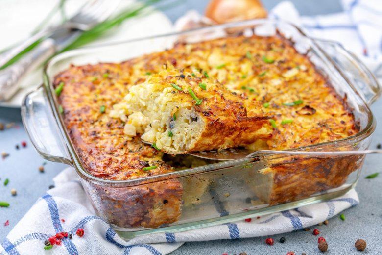 Torta de arroz com requeijão