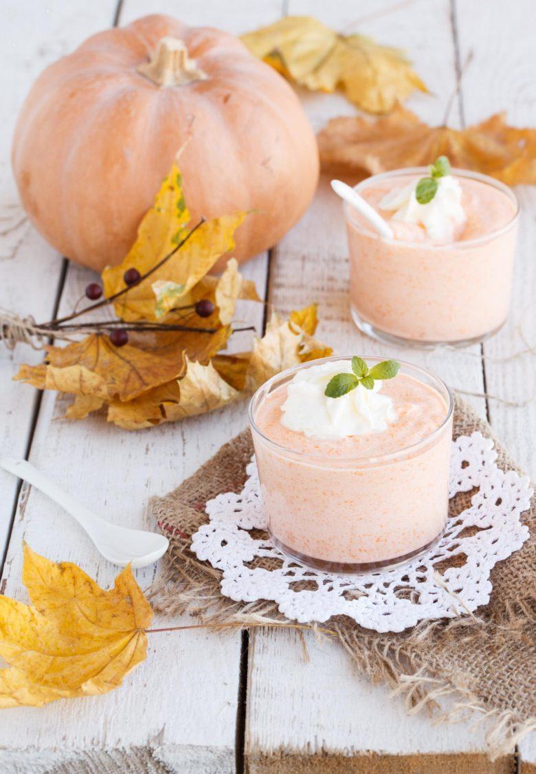 Mousse de abóbora com coco