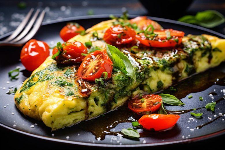 Omelete de manjericão
