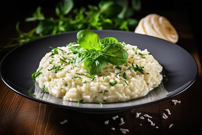 Risoto ao leite e parmesão