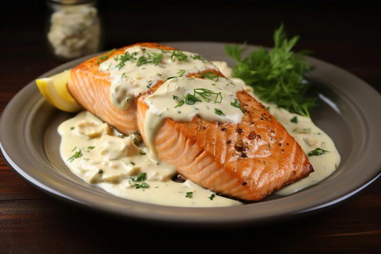 Salmão defumado com creme azedo