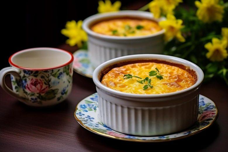 Suflê de arroz com queijo
