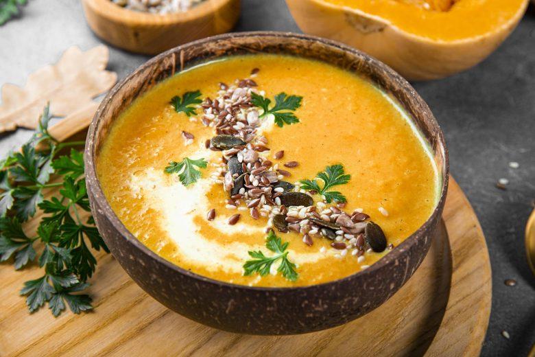 Creme de abóbora com laranja