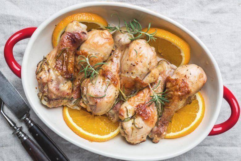 Frango com laranja e cerveja