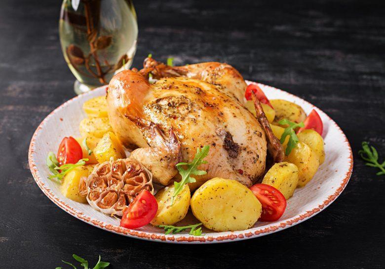 Frango assado com piriri