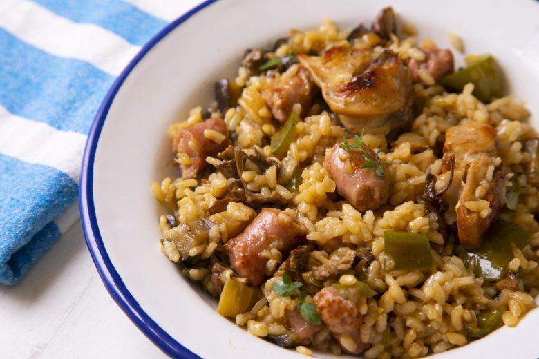 Risoto de linguiça