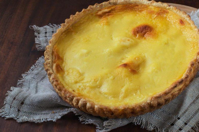 Quiche de palmito e creme de leite