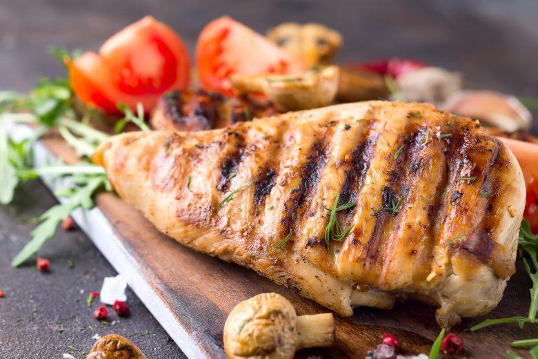 Frango grelhado com vinho
