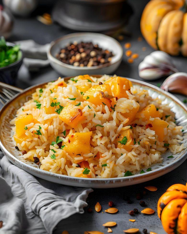 Arroz com abóbora ao perfume de canela