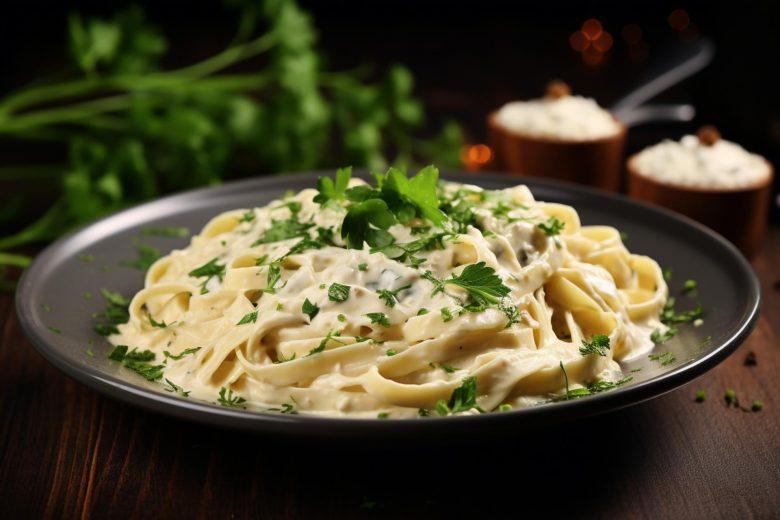 Talharim ao molho de gorgonzola e requeijão