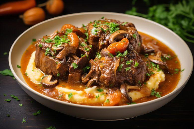 Ossobuco com purê de batatas