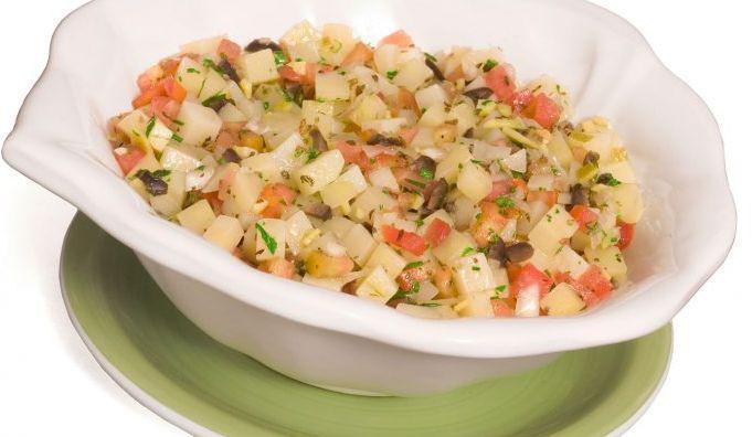 Salada de batata com casca de laranja