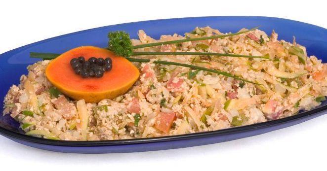 Salada de mamão com aveia