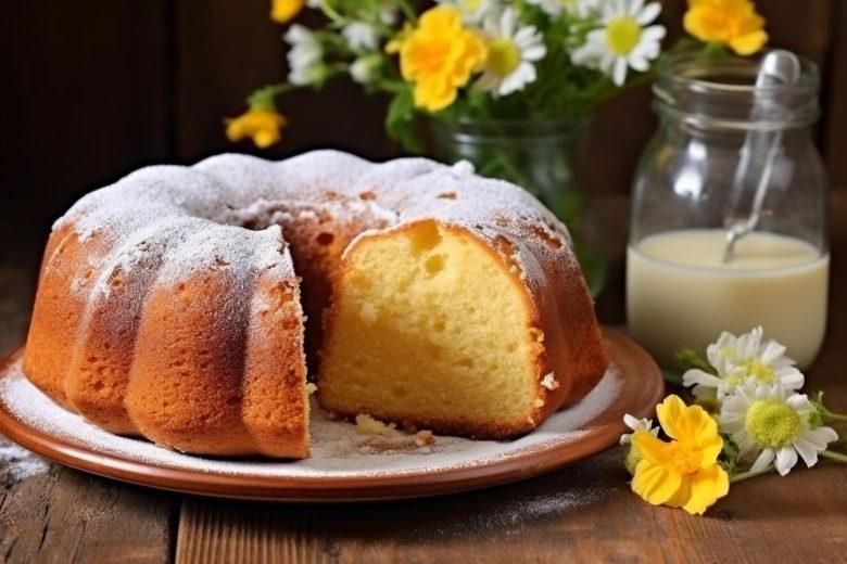 Bolo de fubá com mel