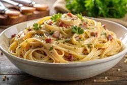 Spaghetti rápido à carbonara