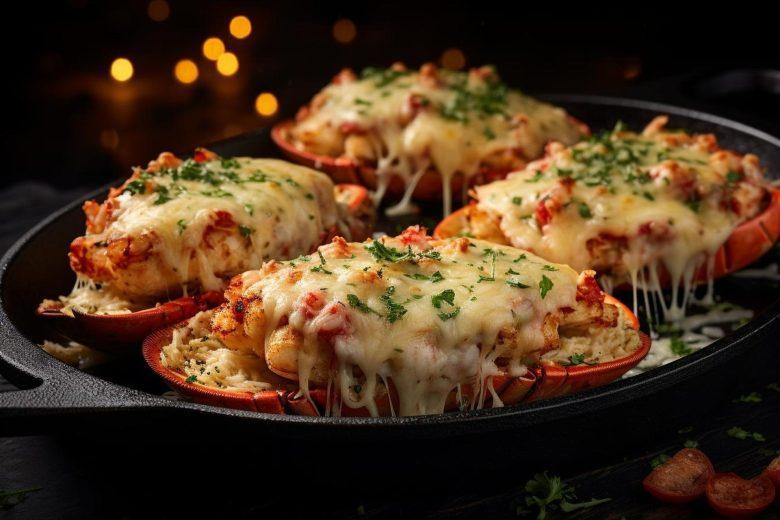 Delícias de lagosta gratinadas