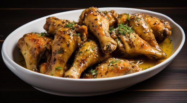 Frango com cerveja e mostarda