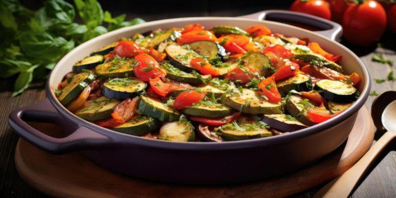Abobrinha e tomate ao forno