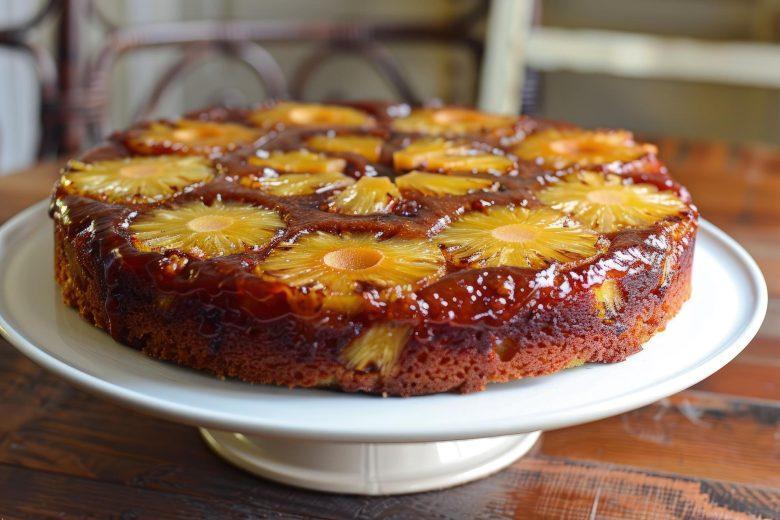 Torta caramelada de abacaxi