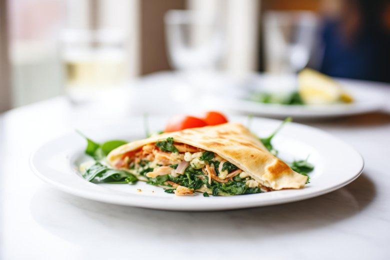 Calzone de espinafre e mortadela