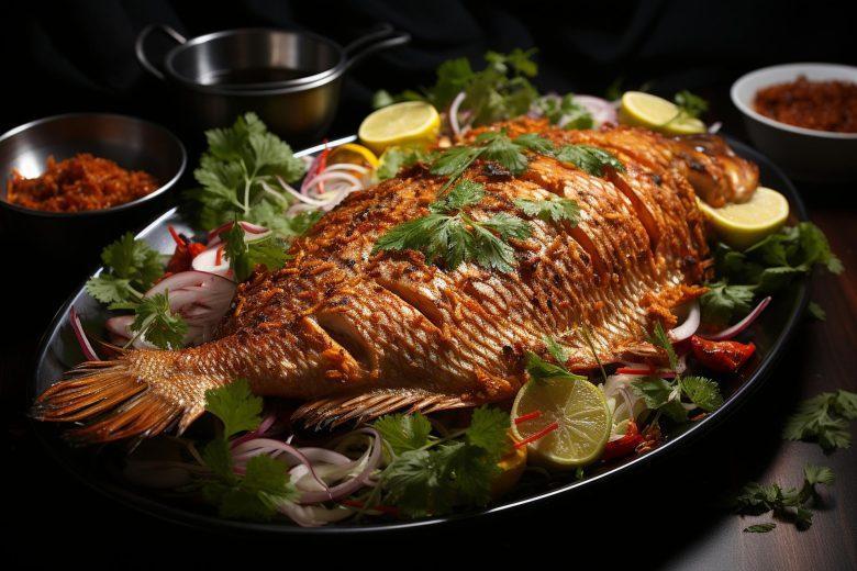 Peixe assado recheado especial