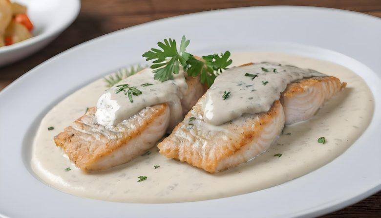 Bacalhau com molho cremoso