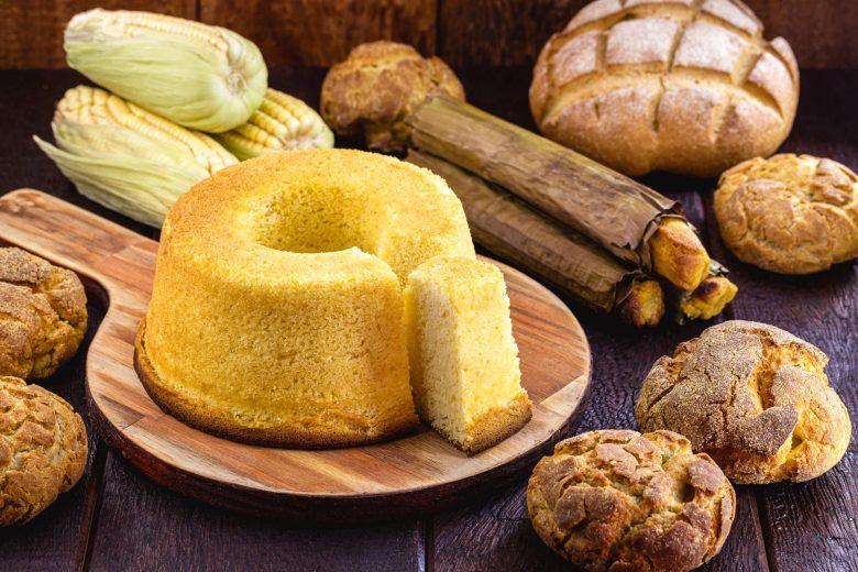 Bolo de milho baunilhado