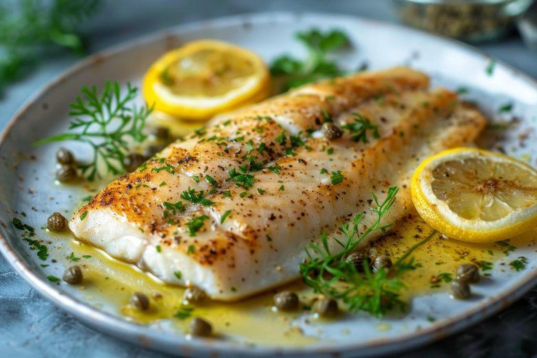 Pescadas com molho de manteiga e limão